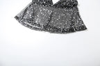 Sequined Patchwork Mesh Camisole With V-Neck Backless