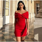 Bow Strapless Mini Backless Bodycon Dress