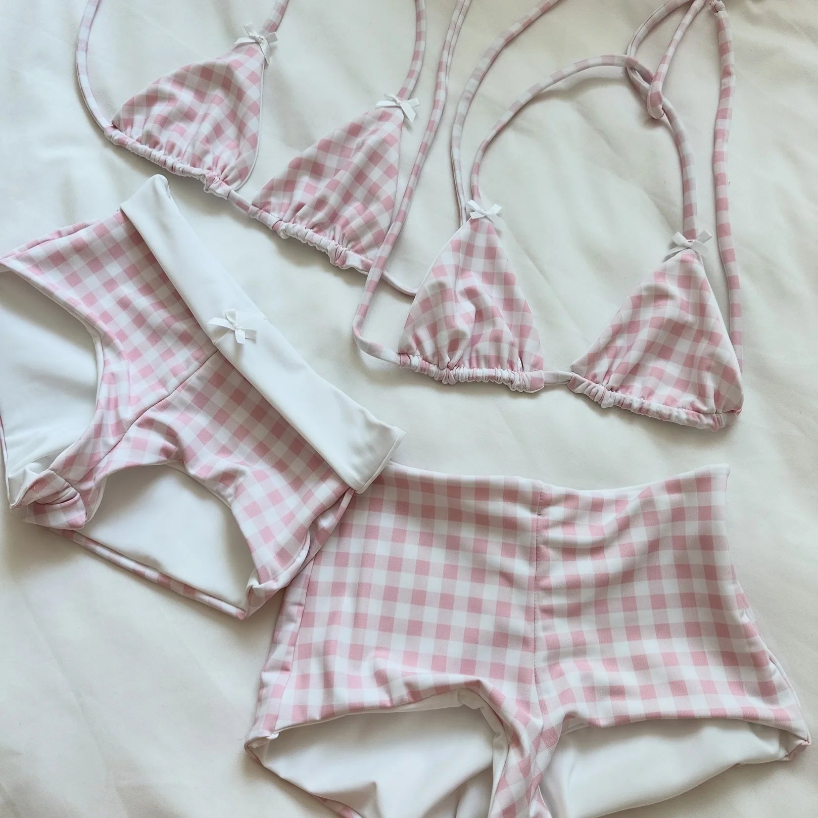 90s Nostalgia Halter Triangle Bikini Set