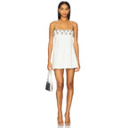 Crystal White Luxury Mini Dress
