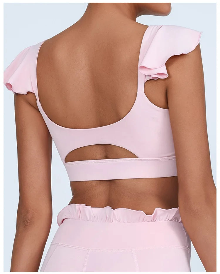 Yoga Gym Wear Woman Women's Chest-Wrapped Nude Feel Quick-Drying Beauty Back High Waist Vest Sports Workout