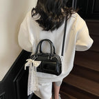 Minimalist PU Leather Crossbody With Pocket Design For Women Mini Square Shoulder Style