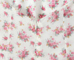 Romantic Beige Pink Flower Sling Sexy Dress Ruched Bra Backless  Dress