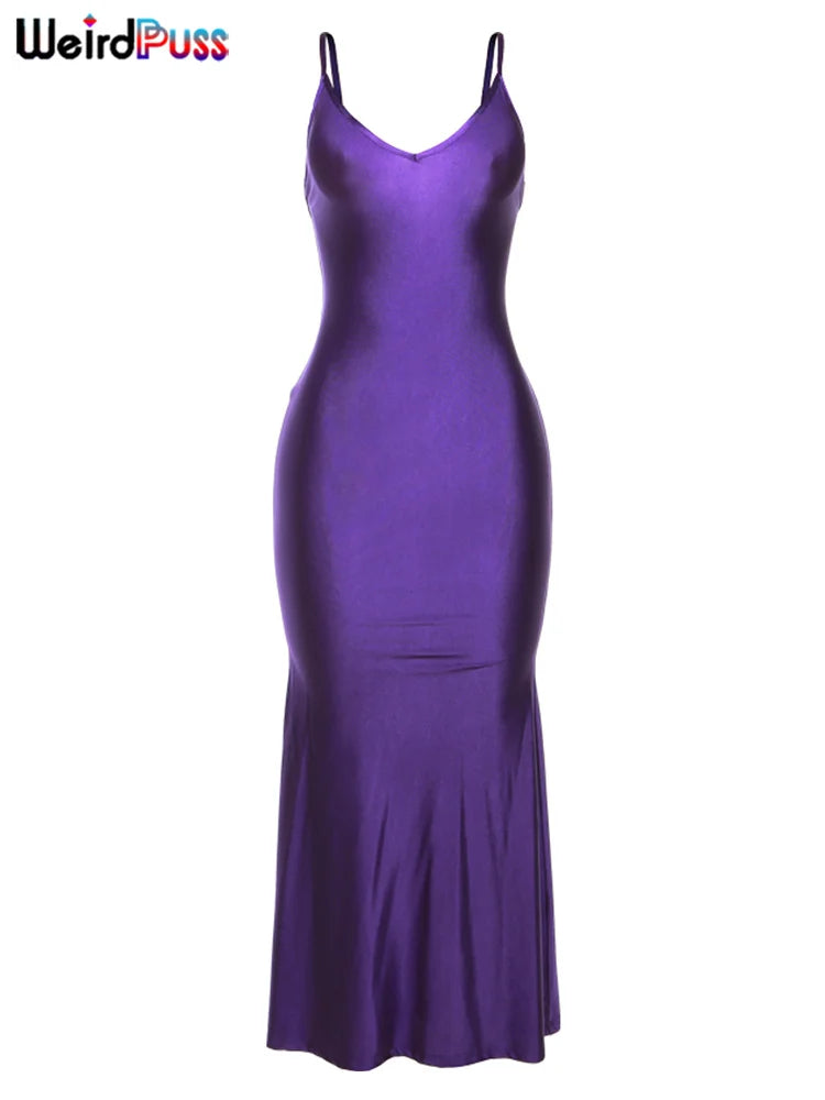 Coquette Backless V-Neck Evening Maxi Dress With Mermaid Silhouette