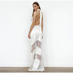 Lace See Through Sling Maxi Dress Evening