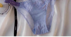 French Lace Minimizer Bra Set - Half Cup Wire-Free Support, Sheer Full Bust Bralette with Crisscross Back & Lace-In Cups