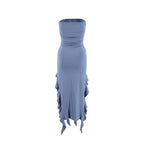 Tube Top Strapless Sexy Midi Dress