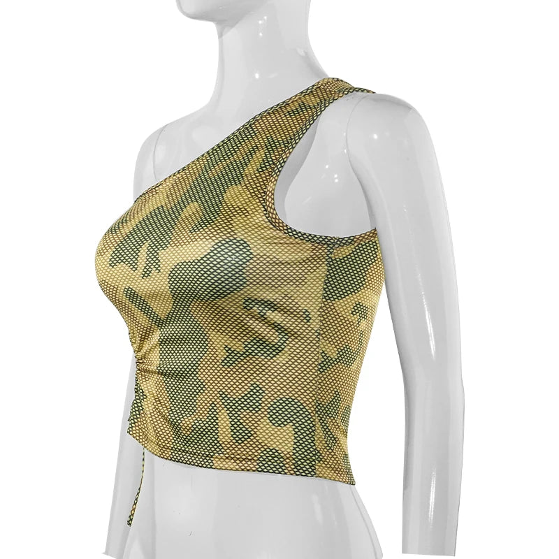 Summer Printed Slim Crop Top for Women