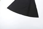 Elegant Asymmetric Shoulder Wrap Dress With Slim Fit Ankle Length