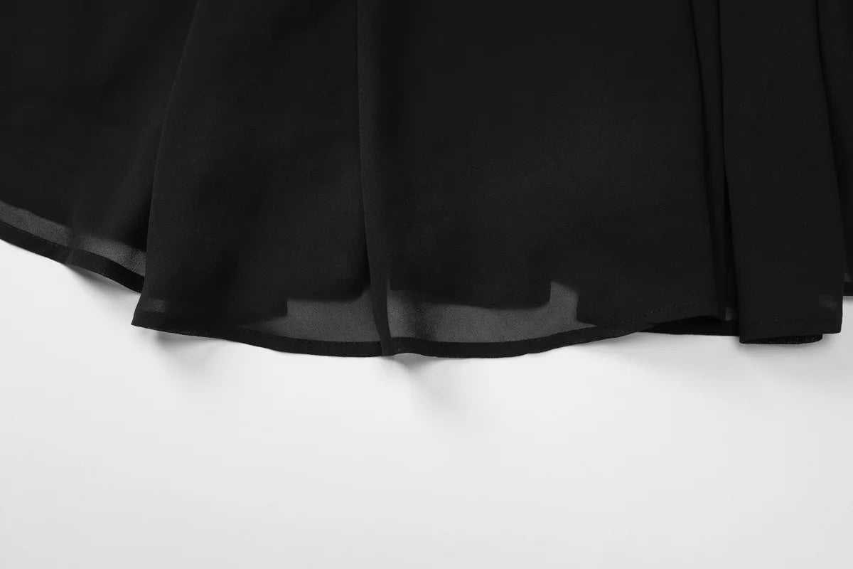 Summer Style One-line Collar Lust Chiffon Dress