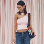 Backless Cropped Tank Top For Summer Women With Metal Ring Detail Sleeveless Vest