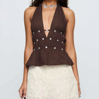 Shimmer Sequin Mini Skirt With Floral Embroidery A Line Silhouette Set