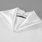 Elegant White Satin Halter Backless Top Sleeveless