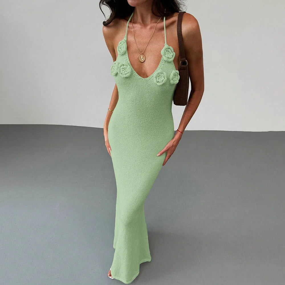 Women Knit Spaghetti Strap Sleeveless