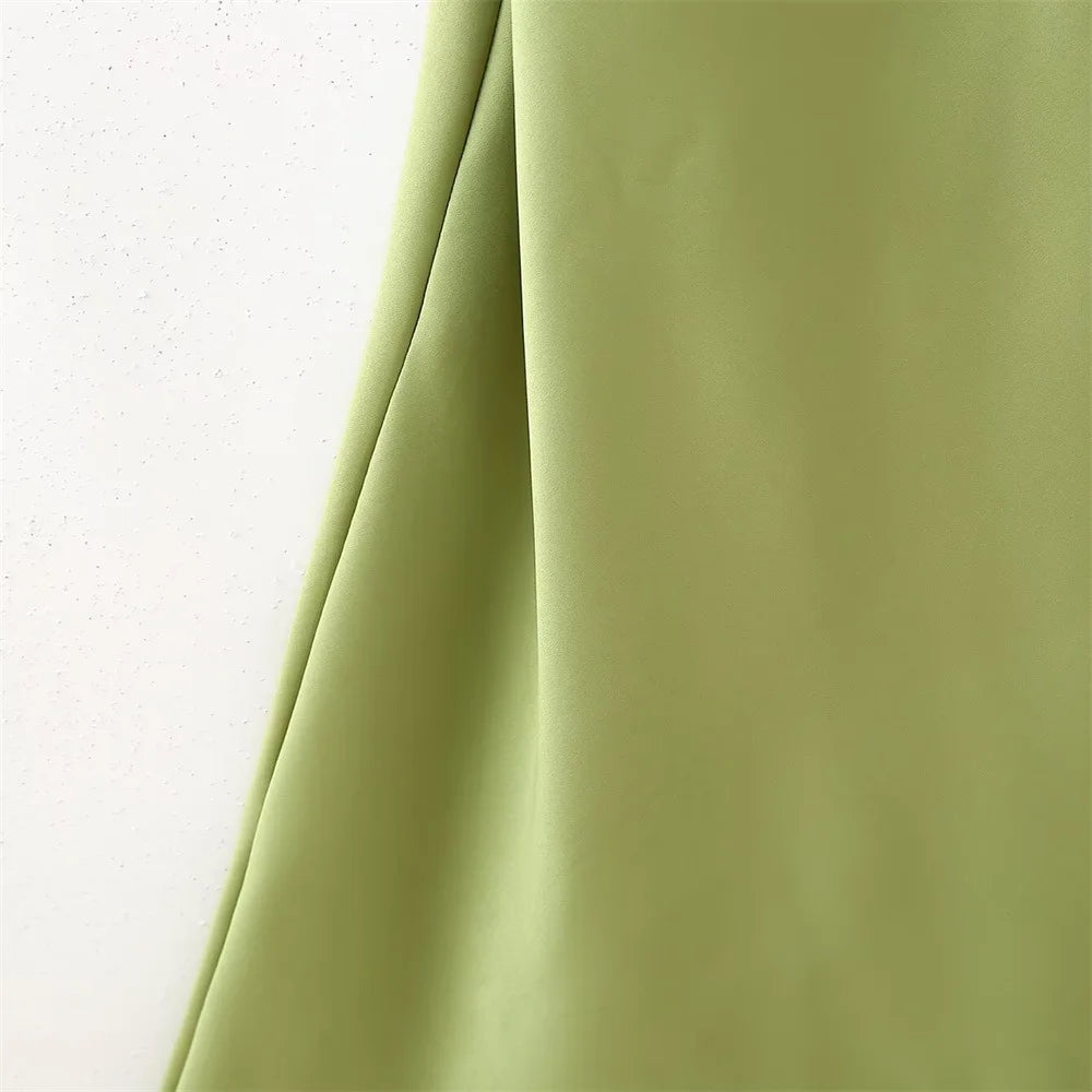 Elegant Silk Satin Halter Maxi Dress Backless Ribbon Tie Evening Gown