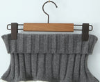 Knit Color Block Mini Skirt High Waisted Pleated