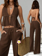 Halter Backless Sleeveless Outfit