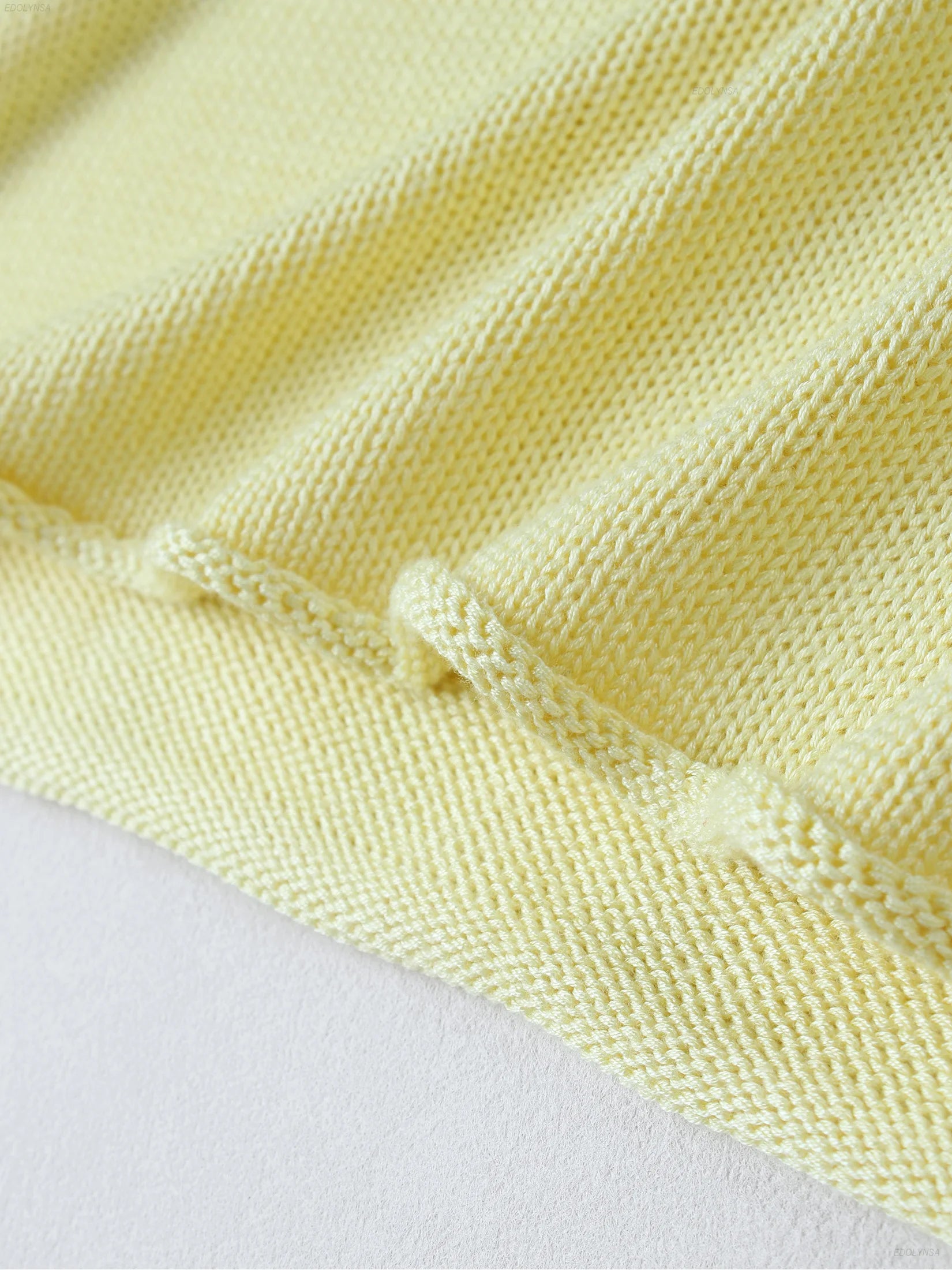 Butter Yellow Beach Cover Up Dress With V Neck Straps Sleeveless