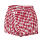 Cozy Kawaii Plaid Pajama Shorts With Elastic Waist Ruffle Trim