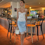 Lace-Paneled Female Lapel Button Long-Sleeved Shirt Slim Skirt Suit
