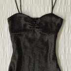 French Vintage Polka Dot Camisole Vest Halter Top