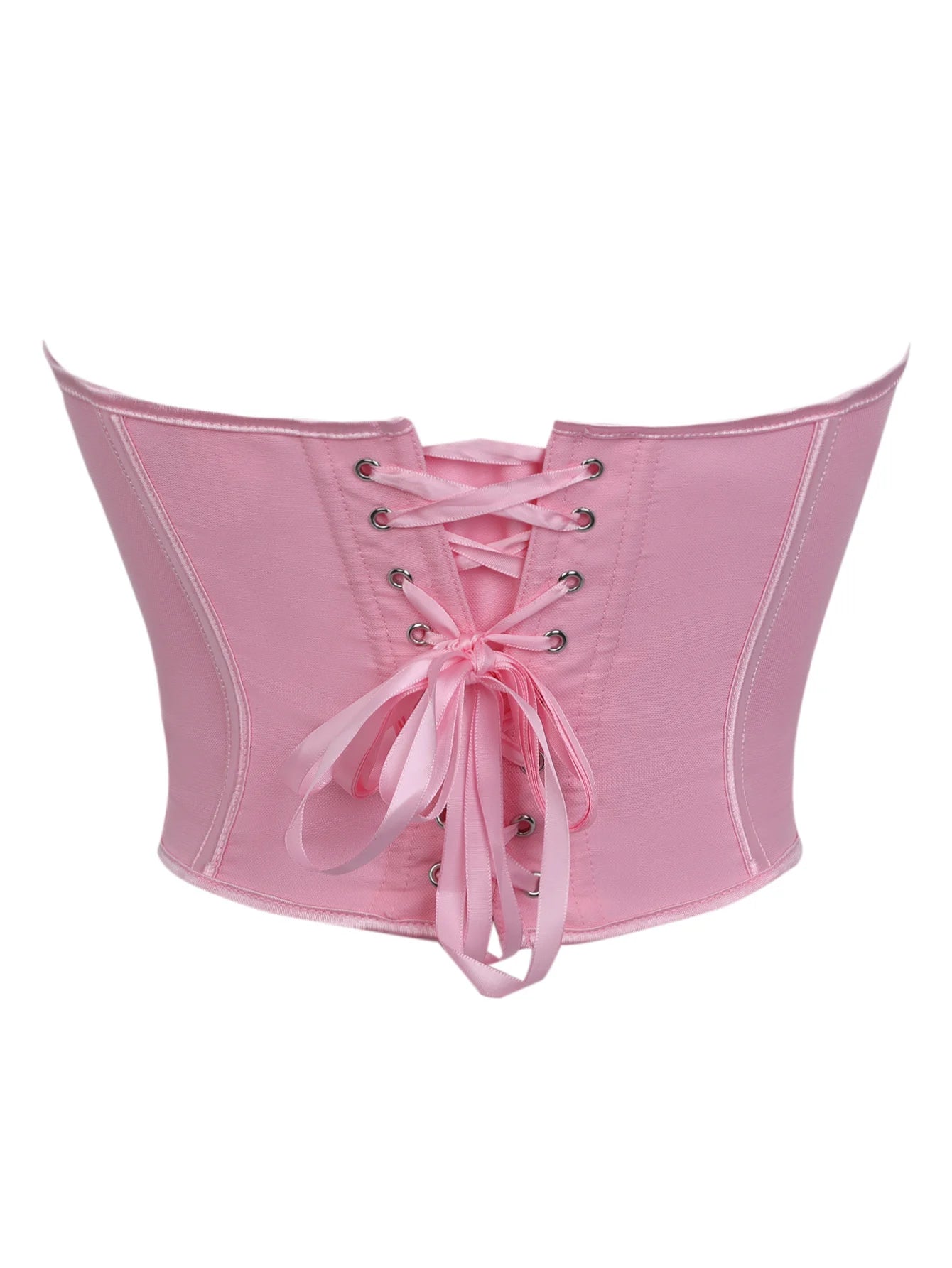 V Neck Matte Strapless Corset Top For Sleek Shaping