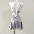 Dreamy Ice Silk With Lace Suspender Detail
