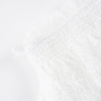 Lace Trim Knot High Waist Pleated Mini Skirt With Color Blocking Details For Seductive Style