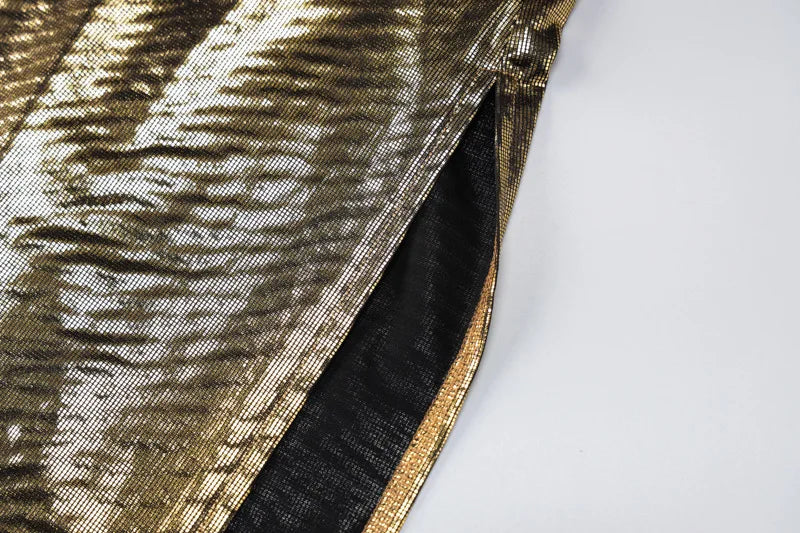 Sequin Backless Party Dress With Hanging Neck