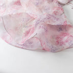 Petal 3D Flower Ruffle Camisole Dress With V Neck Backless Evening Look