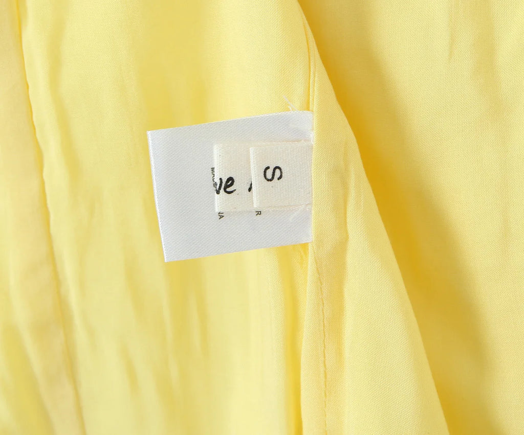 Sunny Chic Yellow Crop Cami Top With Back Zipper Slim Fit