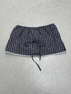 Plaid Streetwear Set With Cropped Shirt And Mini Skirt