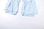Irregular Tiered Flare Pants With Patchwork See Through