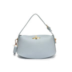 Soft Leather Bucket With Gold Button Tassel Luxe Everyday Shoulder Satchel For Women