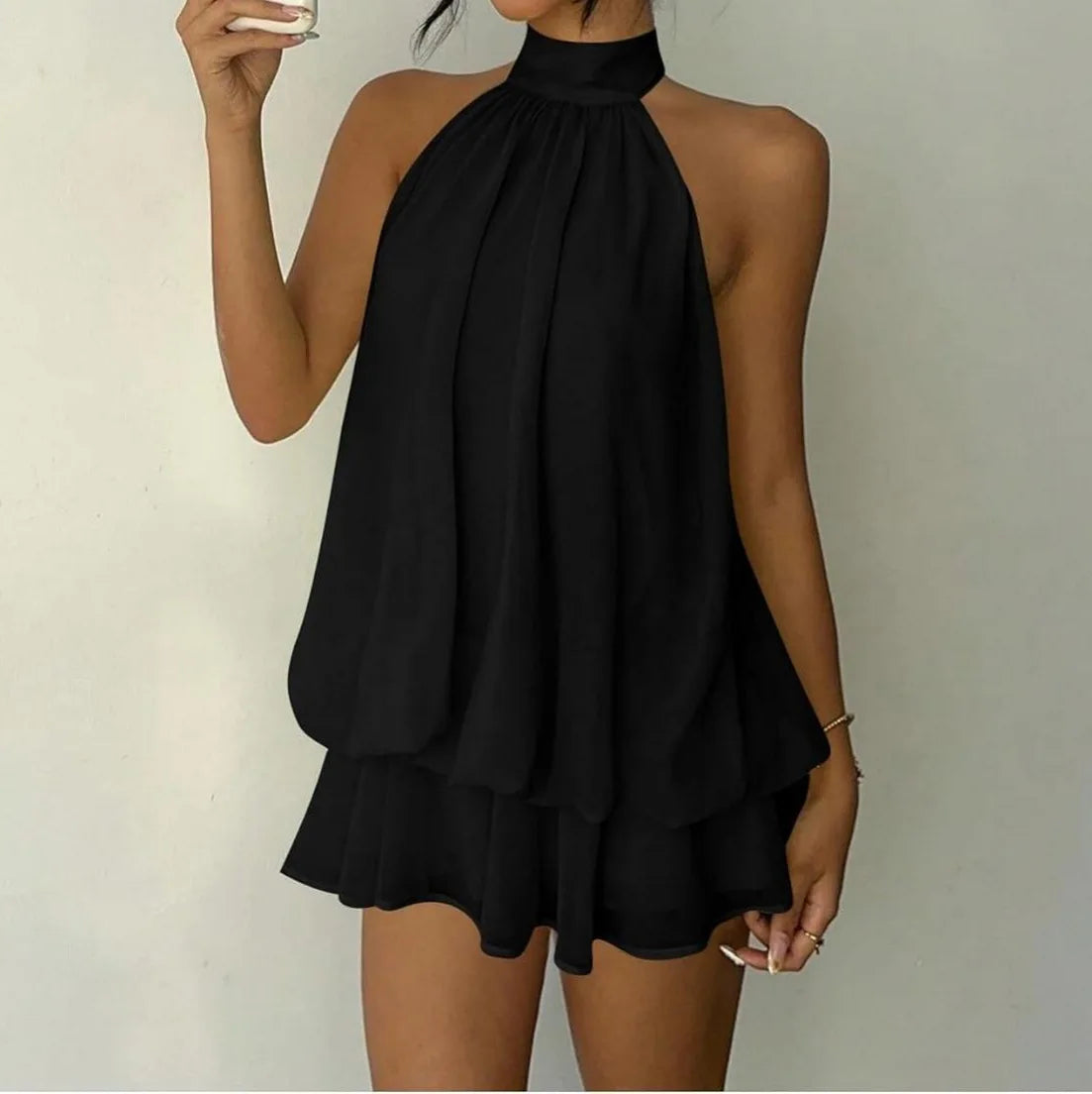 Backless Halter For Women Elegant Mini Dress