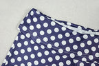 Polka Dot Print Halter Neck Crop Top And Floral Accent Two Piece Set