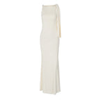 Sleeveless Bodycon Maxi Dress - Patchwork O-Neck