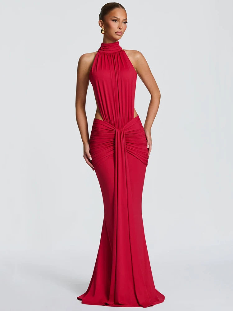 Evening Elegant Backless Halter Body-con Dress