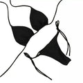 Black Bikini Set With Adjustable Neck Straps