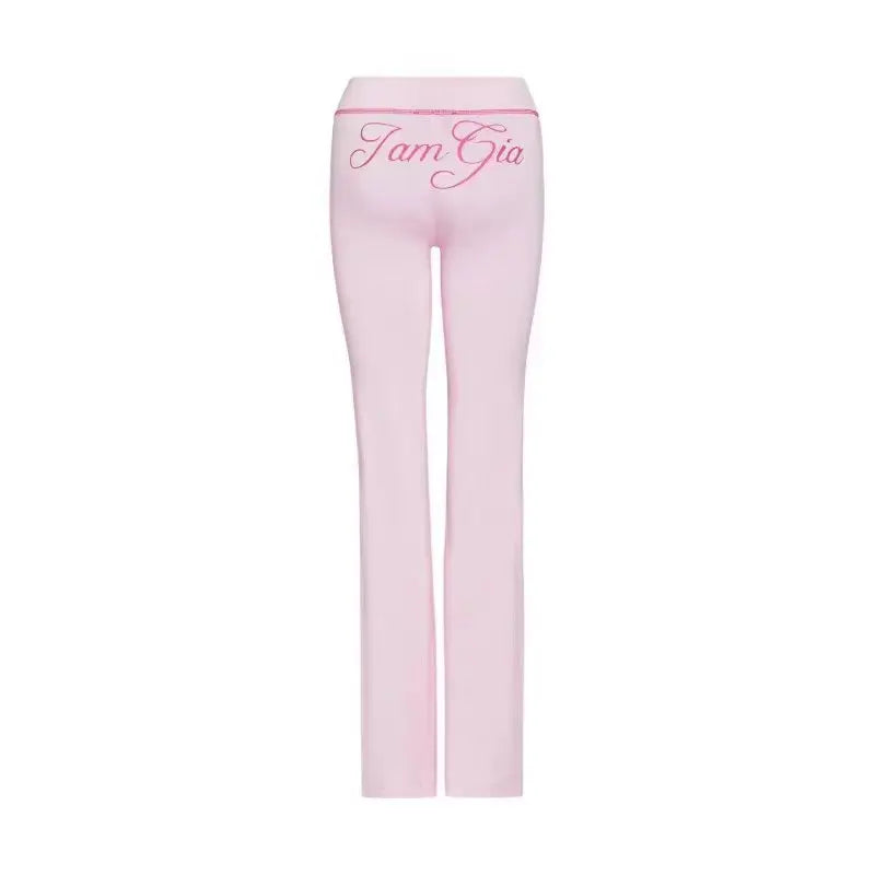 Two Piece Slim Fit Letter Print Hooded Zipper Jacket And Pants Set Open Thread Design