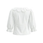 White Blouse With Peter Pan Collar Tie