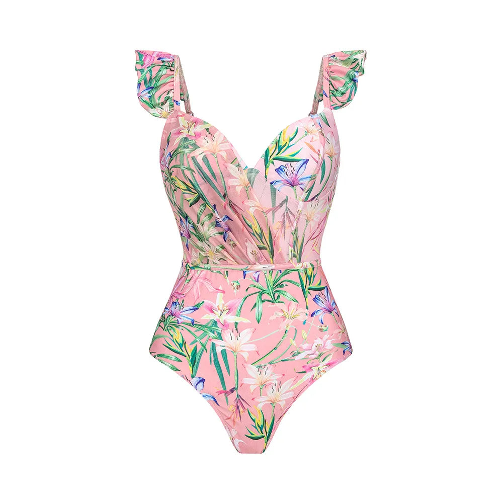 Coastal Chic Swim Set With Crop Top And Skirt Cover Up For Summer Vibes