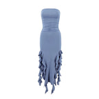 Tube Top Strapless Sexy Midi Dress