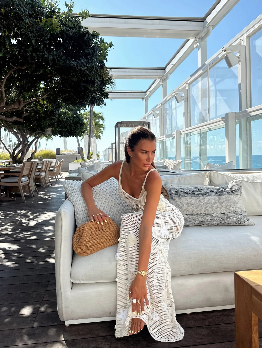 Crochet Knit Maxi Dress
