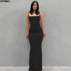 Women's Satin Sleeveless Backless Slim Maxi Dress