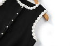 Black And White Skirt Set For Women With Elegant Contrast Design