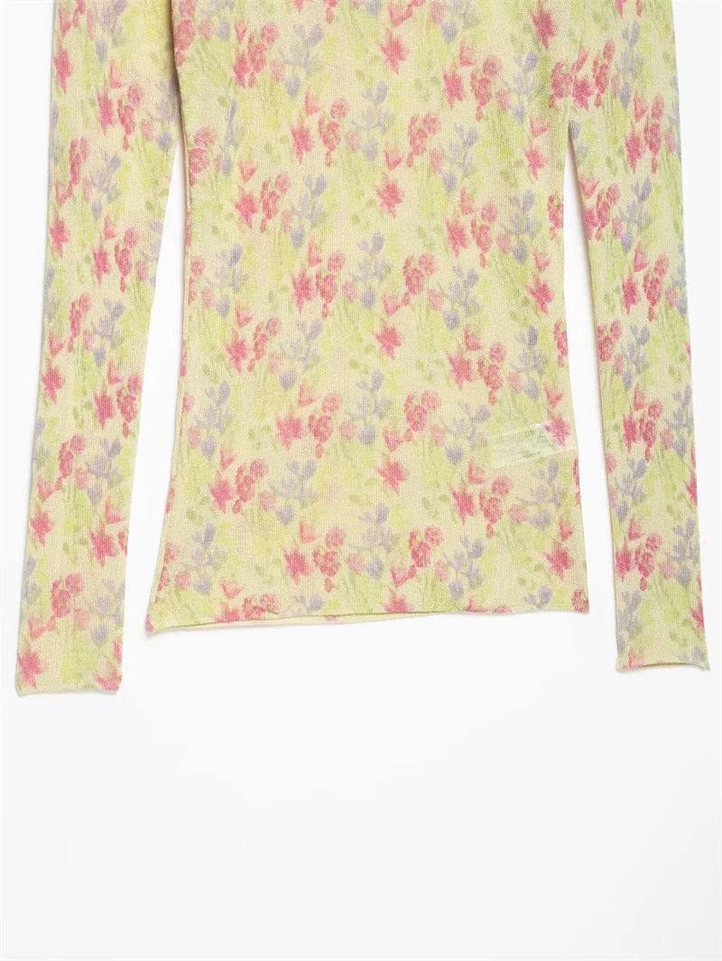 Floral Knit Top With Fresh Spring Vibe