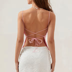 Floral Backless Camisole Tank Top
