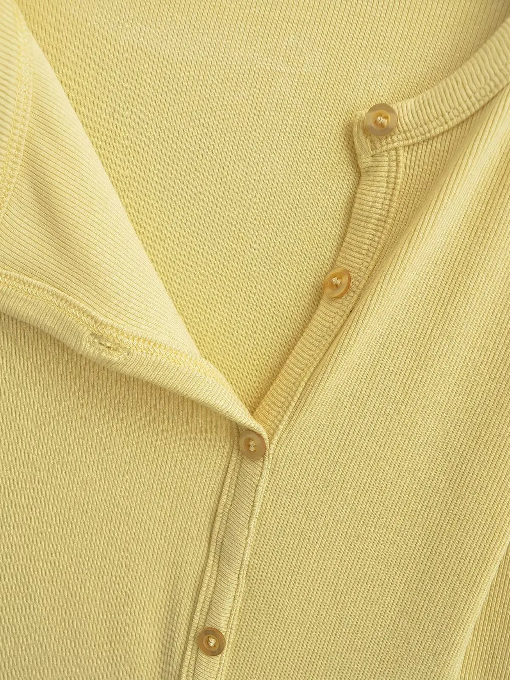 Knit Cardigan With Subtle Side Button Details