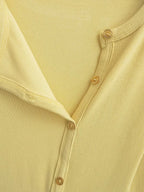 Knit Cardigan With Subtle Side Button Details